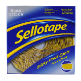 Sellotape Sticky Hook Spots Permanent Adhesive 22mm 125 Pack